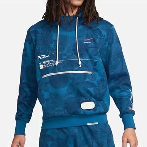 Nike Men's Dri-FIT Halftone Floratone Hoodie Mens Medium Blue Standard Issue NWT